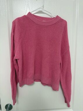 H&M Rose Pink Crewneck Knit Sweater